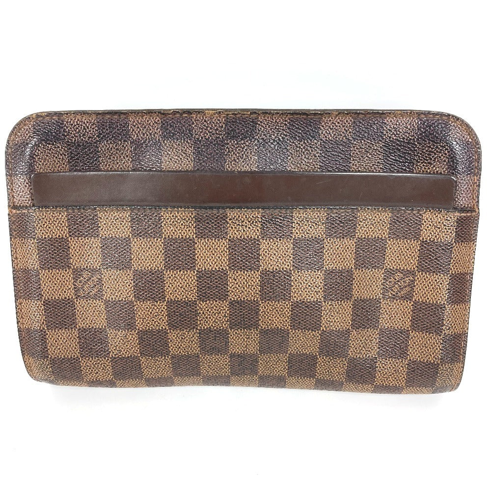 LOUIS VUITTON N51993 ダミエ サンルイ クラッチバッグ カバン ポーチ ストラップ付 セカンドバッグ ダミエキャンバス ユニセックス エベヌ ブラウン