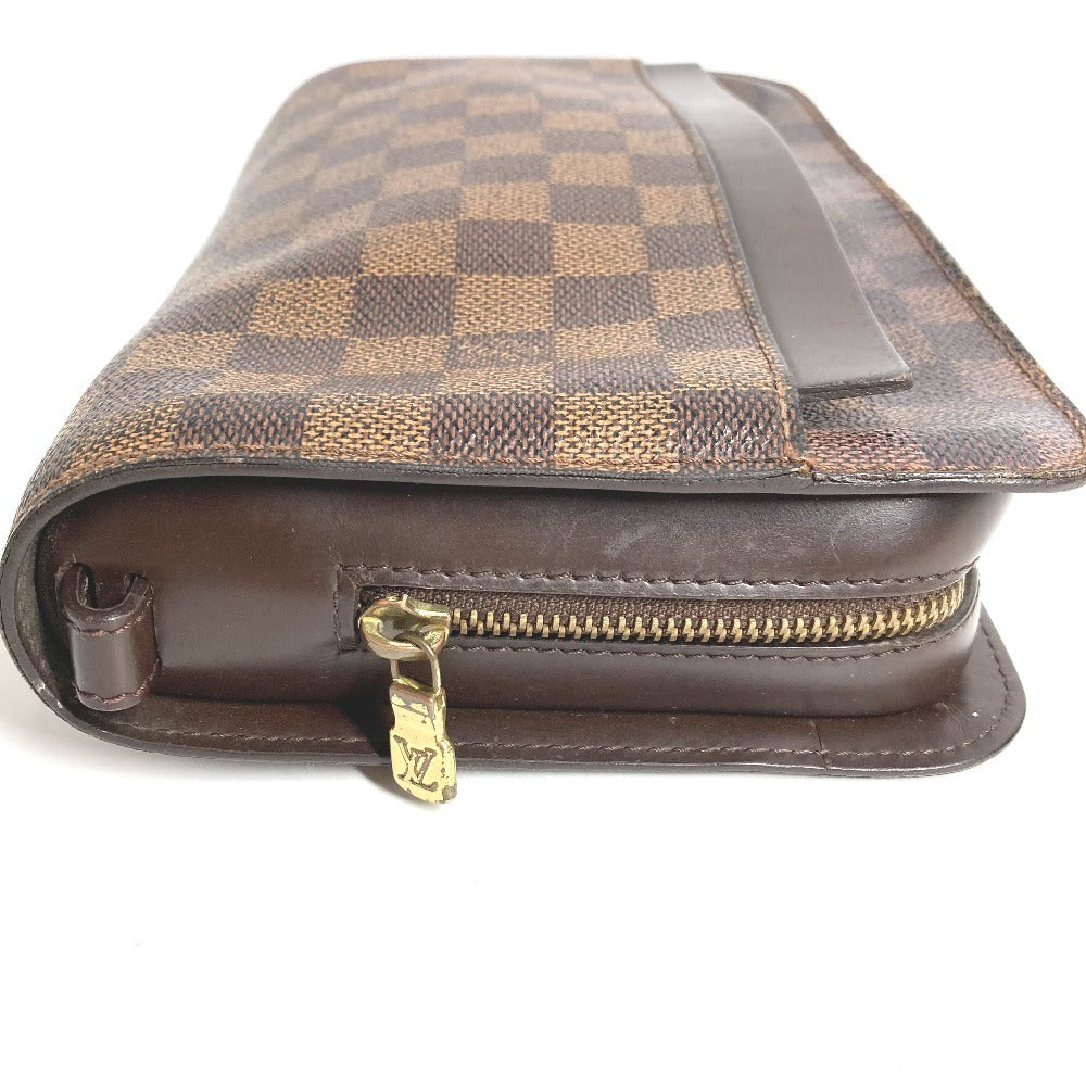 LOUIS VUITTON N51993 ダミエ サンルイ クラッチバッグ カバン ポーチ ストラップ付 セカンドバッグ ダミエキャンバス ユニセックス エベヌ ブラウン