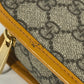 GUCCI 625764 GG Supreme GG Logo Clutch Bag/Pouch with Handle/Second Bag in GG Canvas/Leather, Unisex, Beige