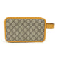 GUCCI 625764 GG Supreme GG Logo Clutch Bag/Pouch with Handle/Second Bag in GG Canvas/Leather, Unisex, Beige