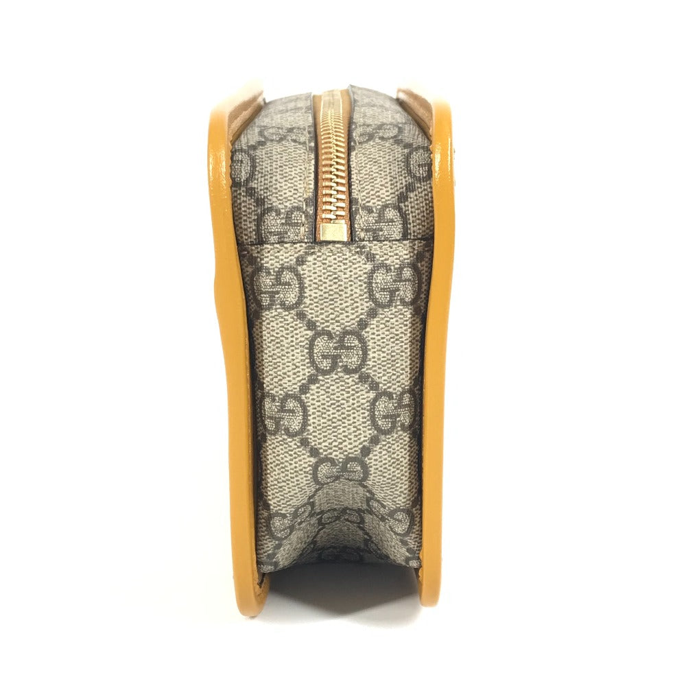 GUCCI 625764 GG Supreme GG Logo Clutch Bag/Pouch with Handle/Second Bag in GG Canvas/Leather, Unisex, Beige