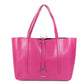 TIFFANY &amp; Co. Logo Tote Bag, Shoulder Bag, Leather, Unisex, Pink