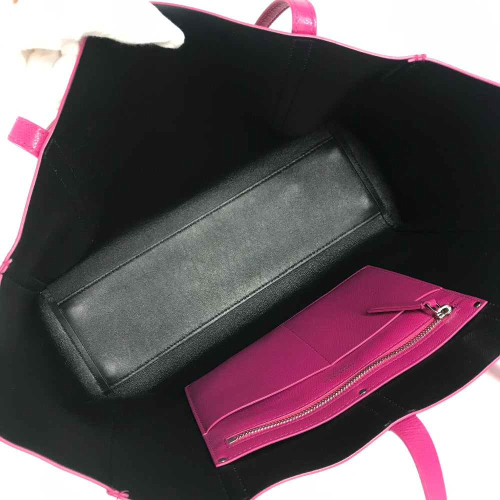 TIFFANY &amp; Co. Logo Tote Bag, Shoulder Bag, Leather, Unisex, Pink