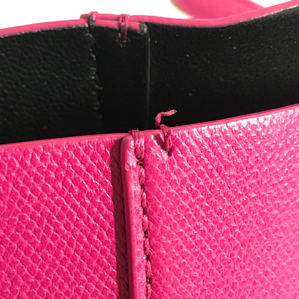 TIFFANY &amp; Co. Logo Tote Bag, Shoulder Bag, Leather, Unisex, Pink
