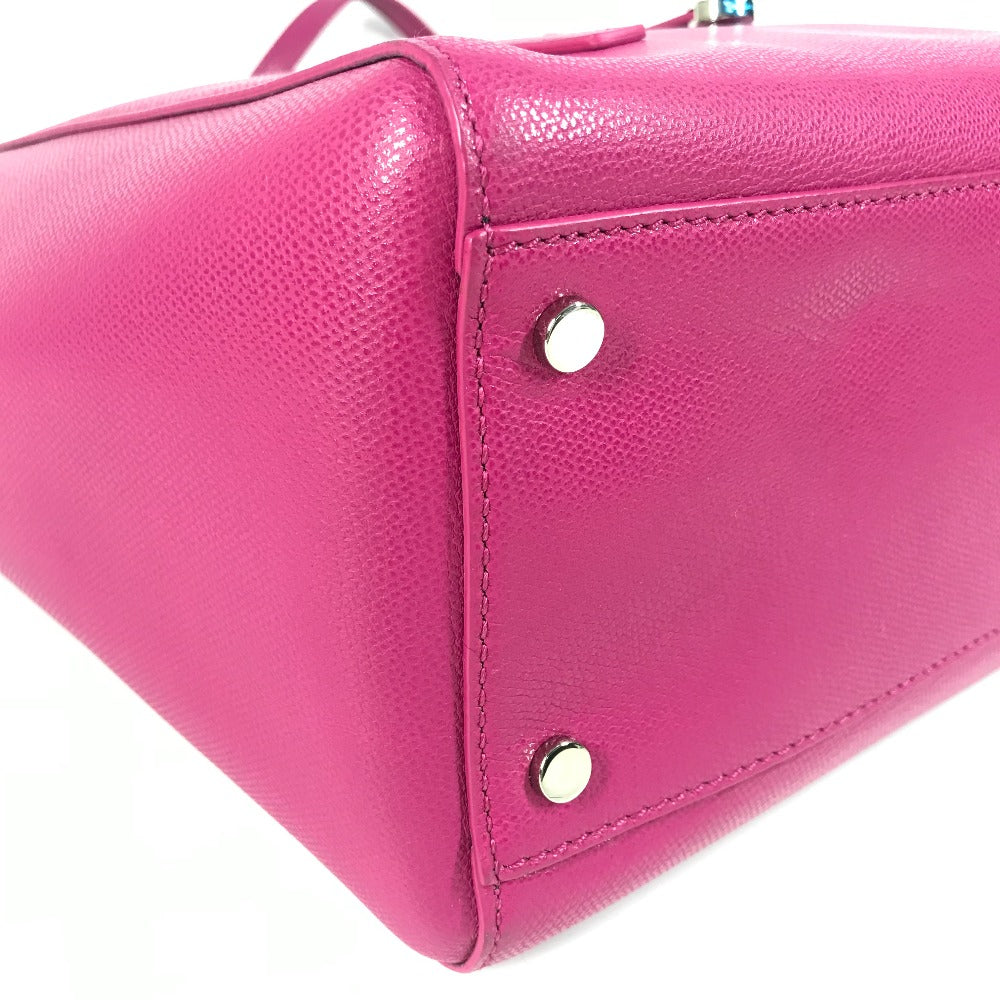 TIFFANY &amp; Co. Logo Tote Bag, Shoulder Bag, Leather, Unisex, Pink