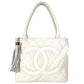 CHANEL CC ココマーク ロゴ キルティング マトラッセ 復刻トート フリンジ タッセル トートバッグ カバン 肩掛け 9618*** ショルダーバッグ レザー/キャンバス ユニセックス ホワイト