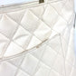 CHANEL CC ココマーク ロゴ キルティング マトラッセ 復刻トート フリンジ タッセル トートバッグ カバン 肩掛け 9618*** ショルダーバッグ レザー/キャンバス ユニセックス ホワイト