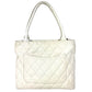 CHANEL CC ココマーク ロゴ キルティング マトラッセ 復刻トート フリンジ タッセル トートバッグ カバン 肩掛け 9618*** ショルダーバッグ レザー/キャンバス ユニセックス ホワイト