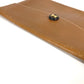 HERMES H logo vintage Pochette Rio clutch bag, pouch, or second bag in unisex brown leather.