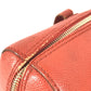 Vintage CHANEL shoulder bag, tote bag, Boston bag, leather, unisex, orange