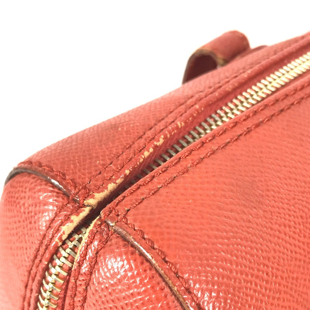 Vintage CHANEL shoulder bag, tote bag, Boston bag, leather, unisex, orange