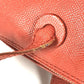 Vintage CHANEL shoulder bag, tote bag, Boston bag, leather, unisex, orange