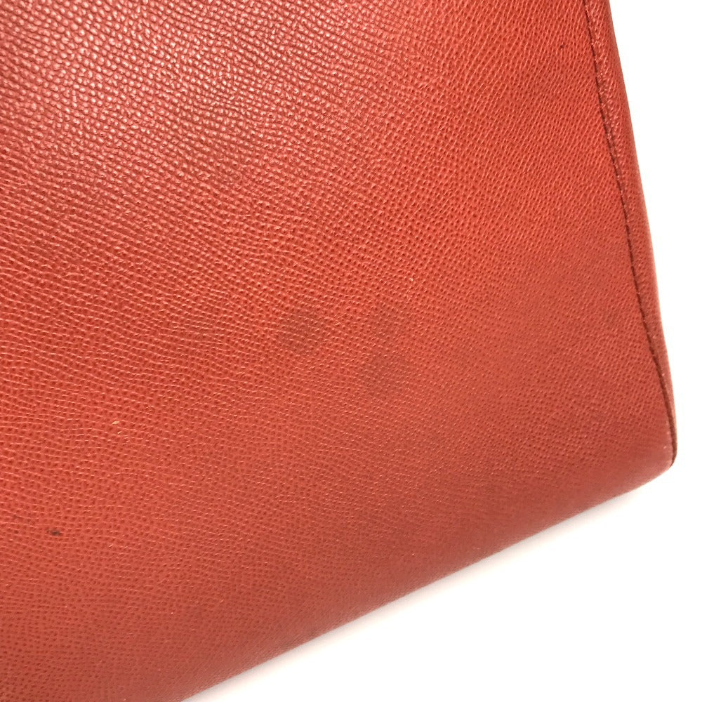 Vintage CHANEL shoulder bag, tote bag, Boston bag, leather, unisex, orange