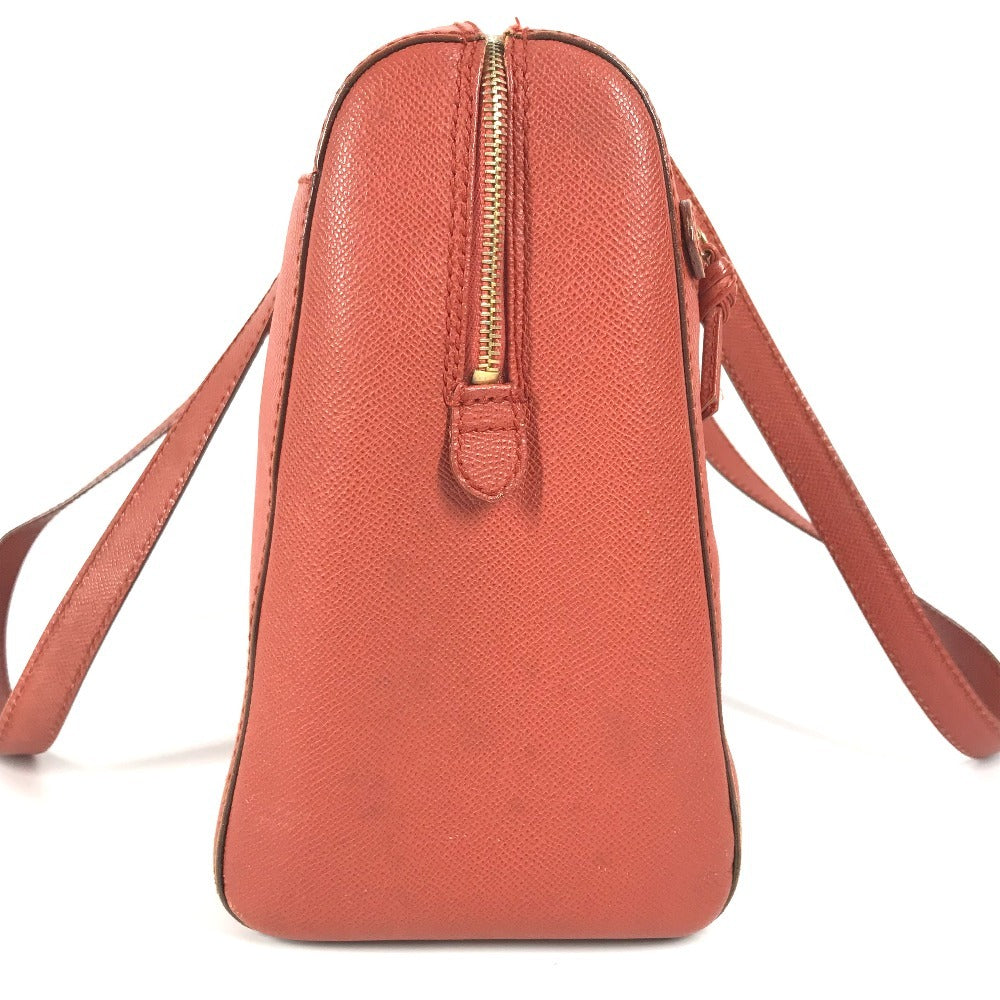 Vintage CHANEL shoulder bag, tote bag, Boston bag, leather, unisex, orange