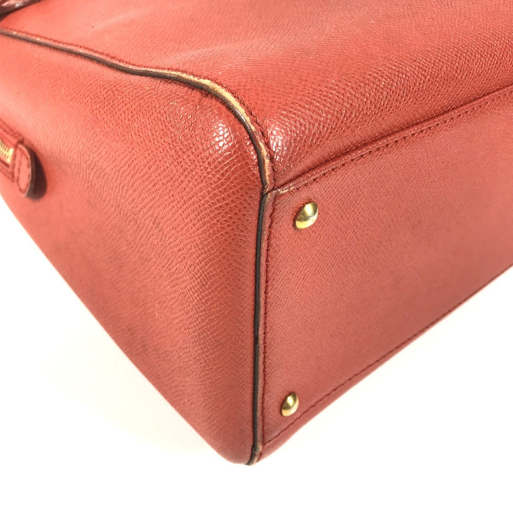 Vintage CHANEL shoulder bag, tote bag, Boston bag, leather, unisex, orange