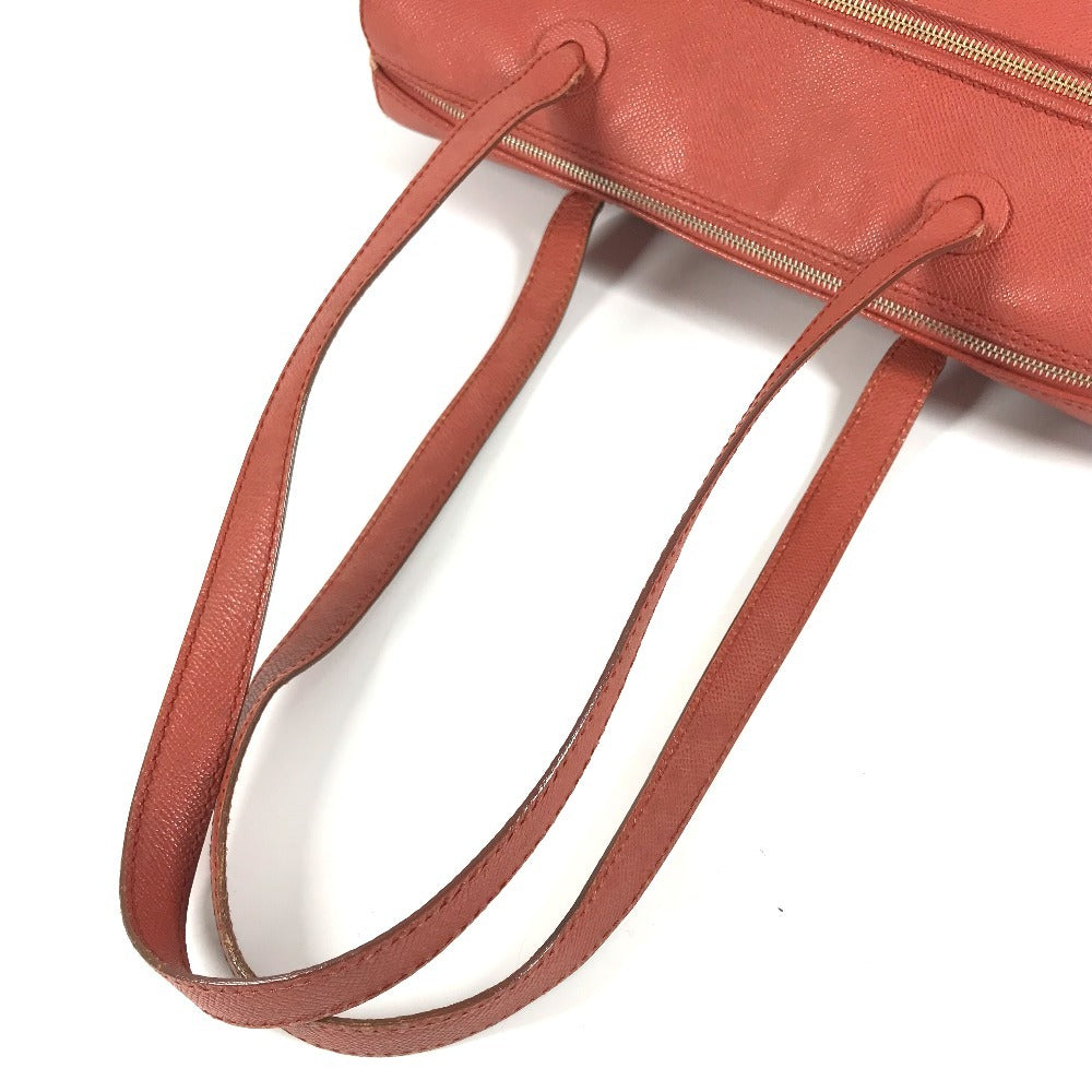 Vintage CHANEL shoulder bag, tote bag, Boston bag, leather, unisex, orange
