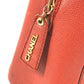 Vintage CHANEL shoulder bag, tote bag, Boston bag, leather, unisex, orange