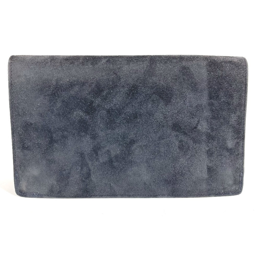 HERMES Vintage Flap Clutch Bag, Pouch, Second Bag, Dobris, Unisex, Navy