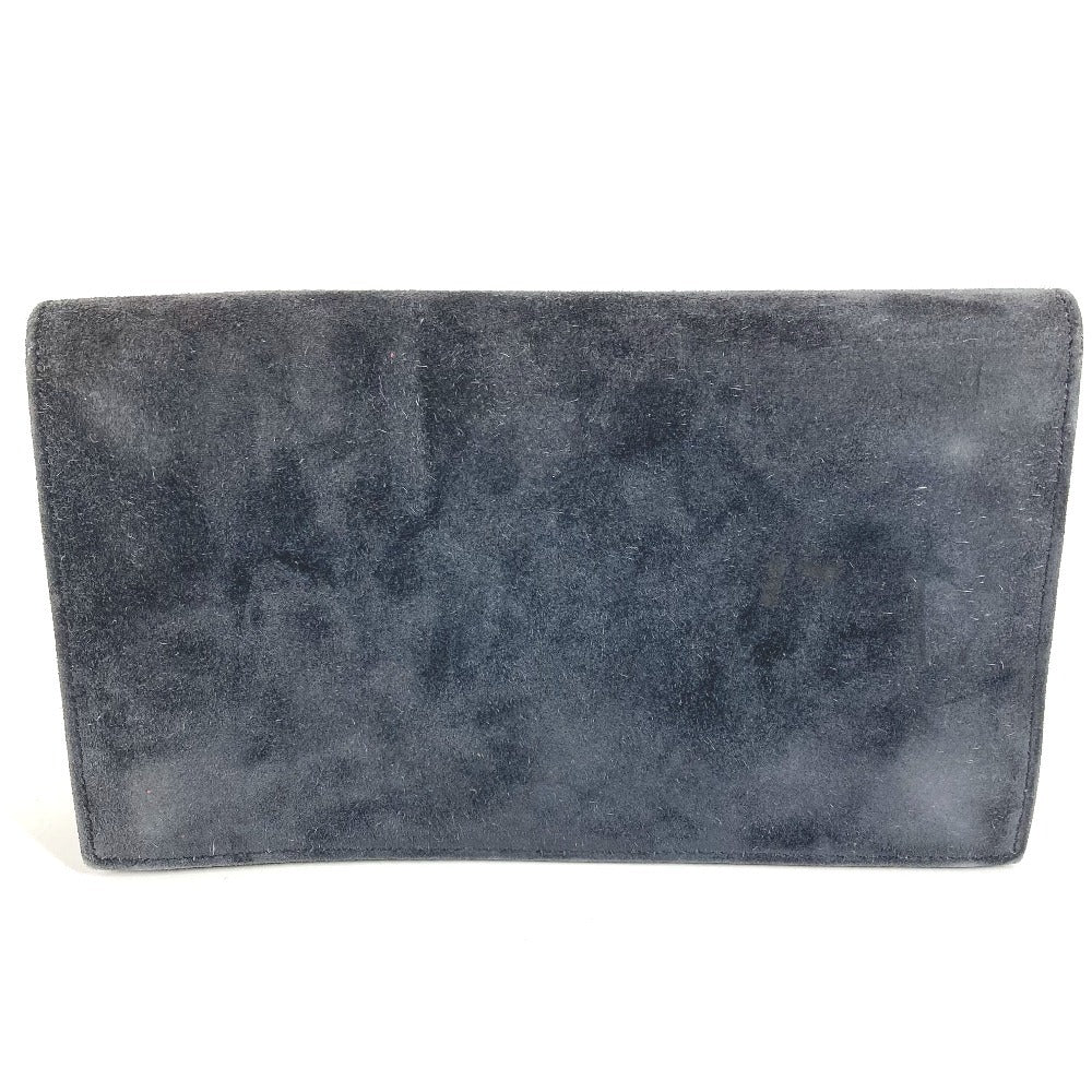 HERMES Vintage Flap Clutch Bag, Pouch, Second Bag, Dobris, Unisex, Navy