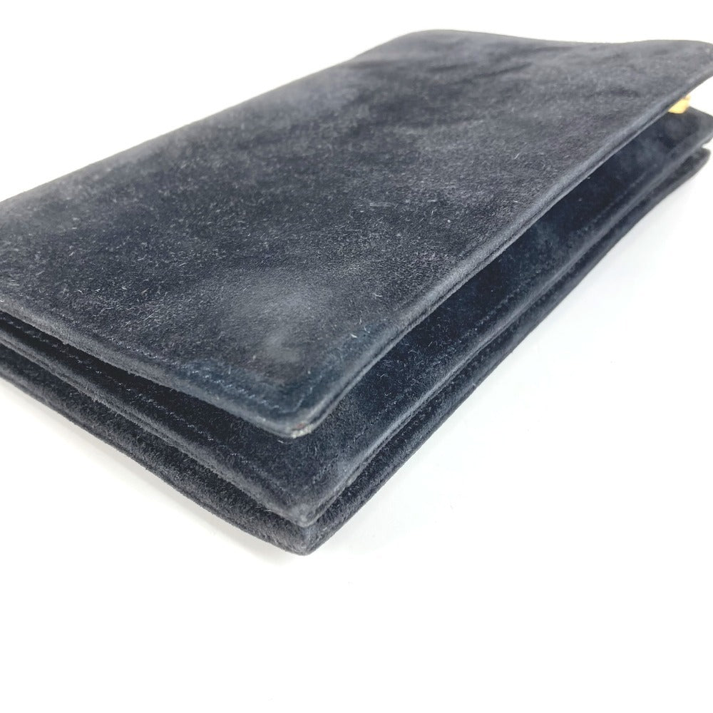 HERMES Vintage Flap Clutch Bag, Pouch, Second Bag, Dobris, Unisex, Navy