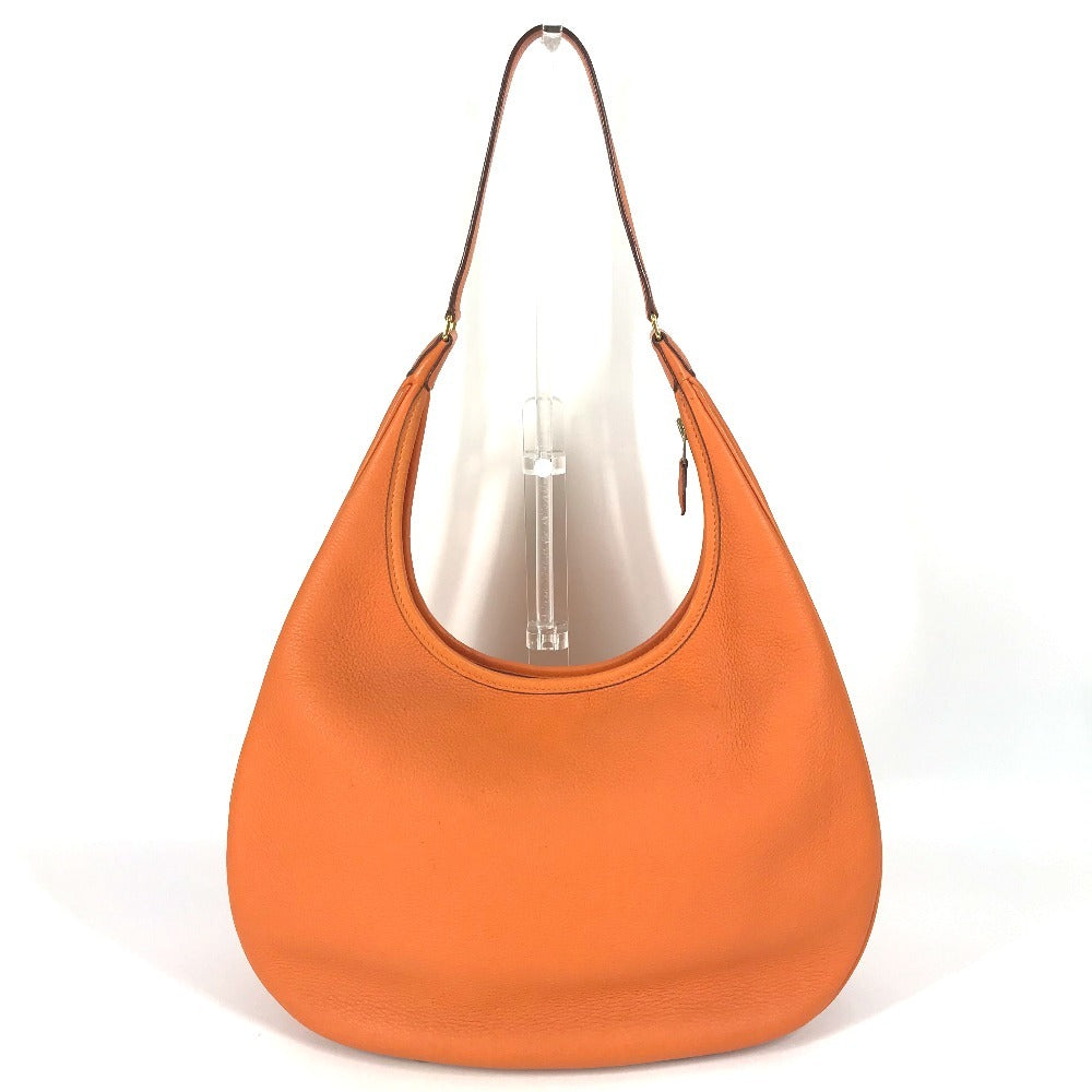 HERMES Gao Shoulder Bag, Leather, Women's, Orange