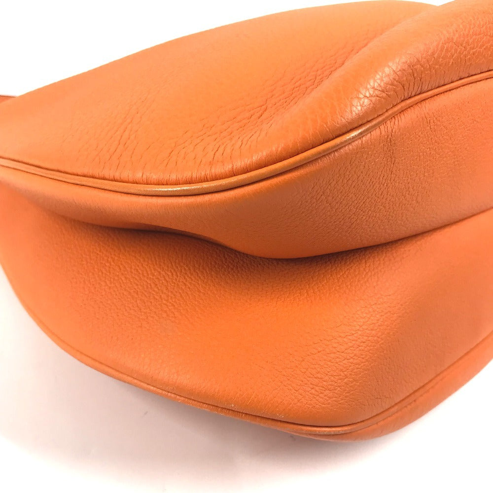 HERMES Gao Shoulder Bag, Leather, Women's, Orange
