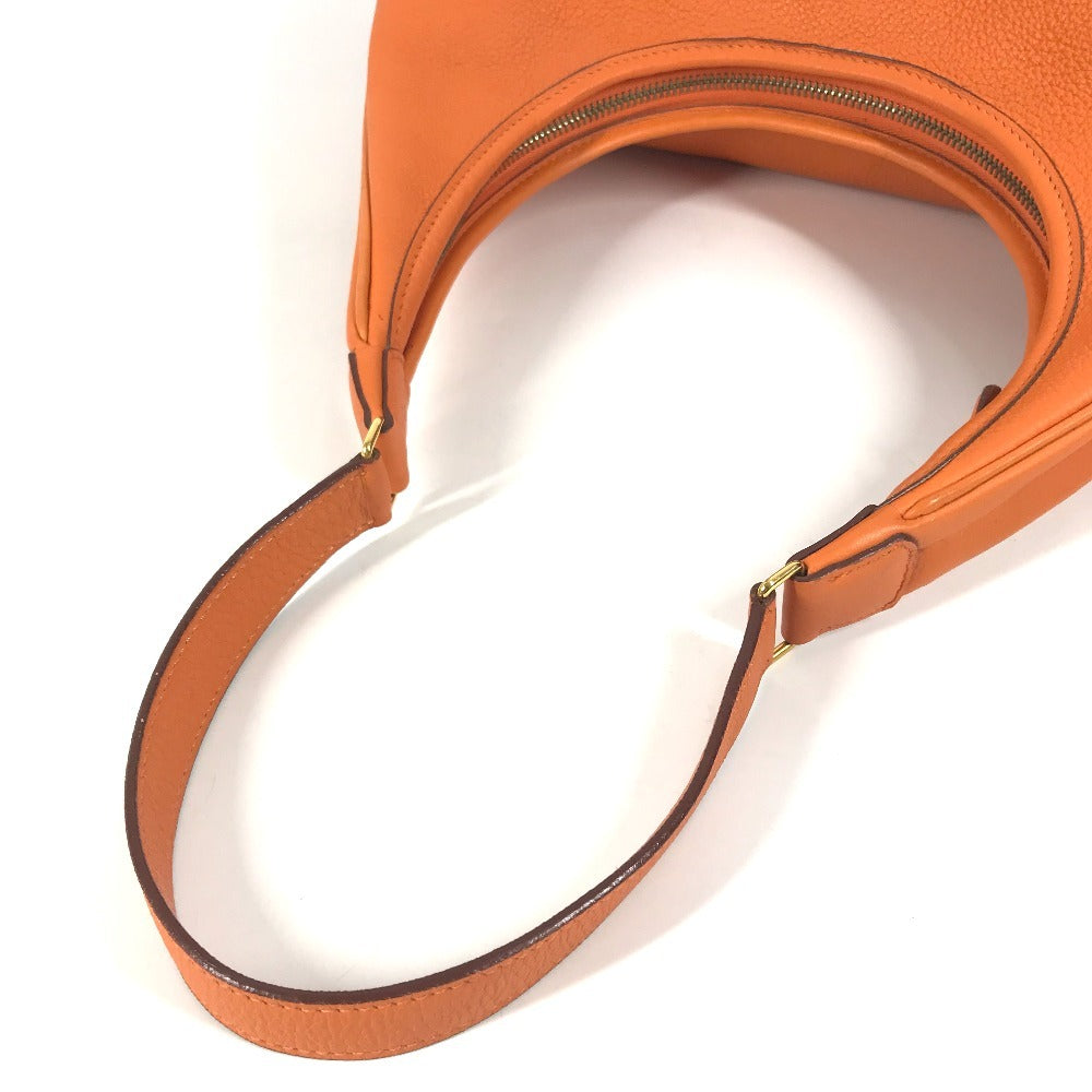 HERMES Gao Shoulder Bag, Leather, Women's, Orange