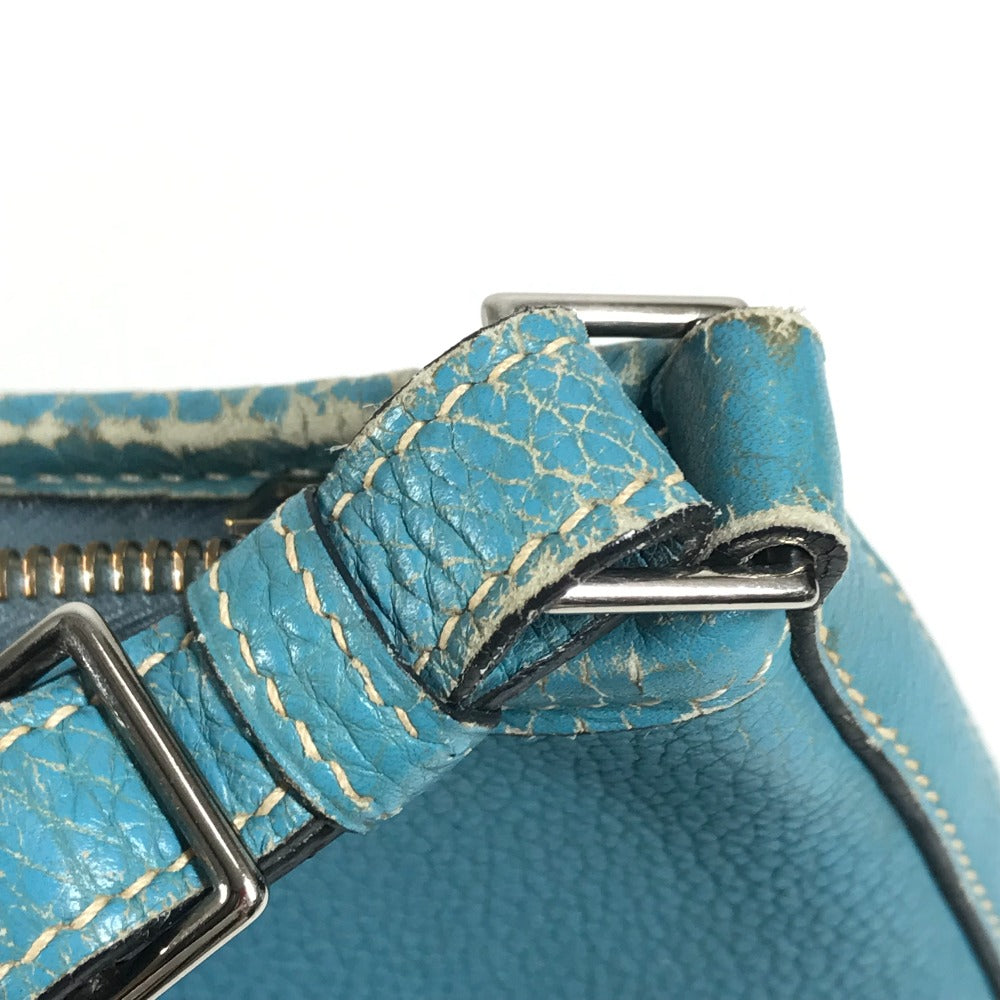 HERMES ベルランゴPM ベルランゴ PM カバン 斜め掛け ポシェット ショルダーバッグ レザー ユニセックス ブルー
