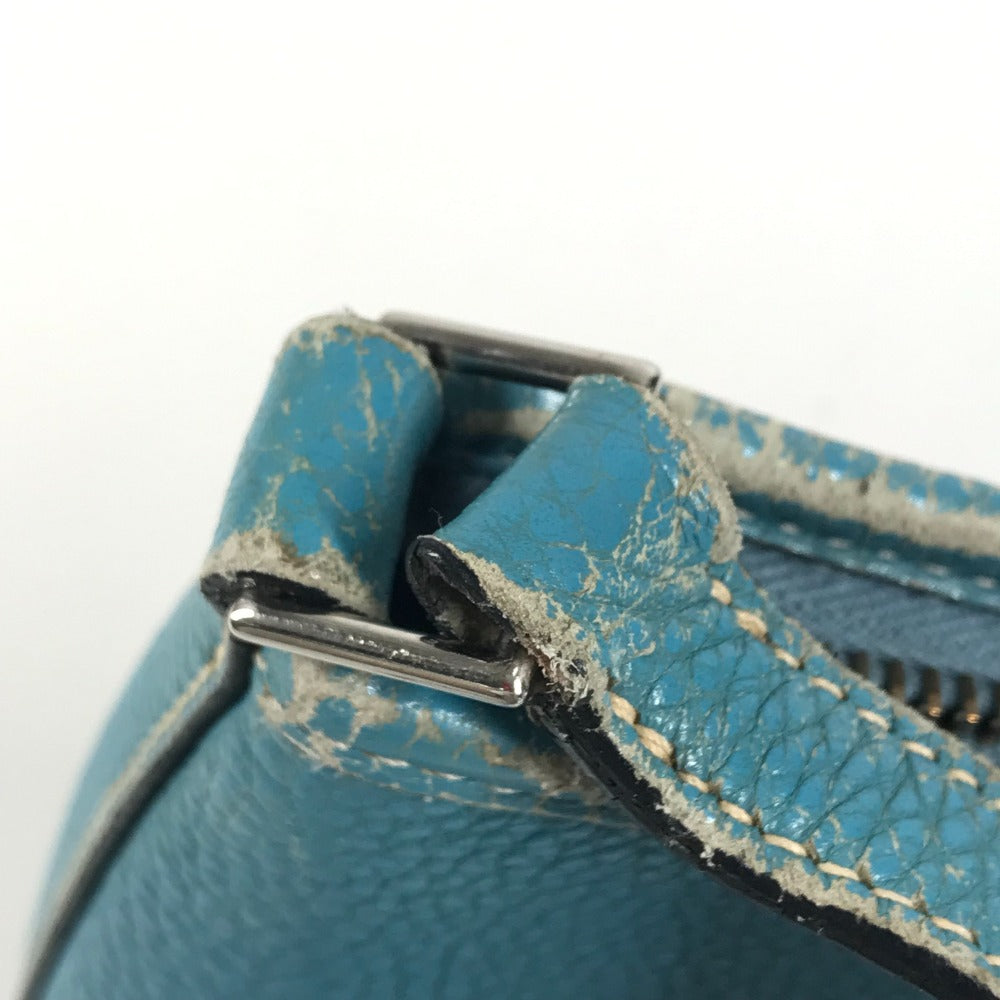 HERMES ベルランゴPM ベルランゴ PM カバン 斜め掛け ポシェット ショルダーバッグ レザー ユニセックス ブルー