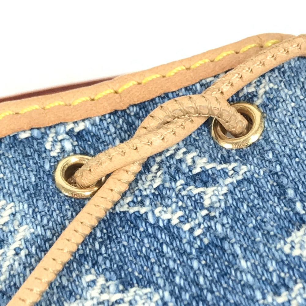 LOUIS VUITTON M01700 モノグラムデニム ミクロノエ バッグチャーム バケツ ばけつ バッグ キーホルダー モノグラムデニムキャンバス ユニセックス ブルー