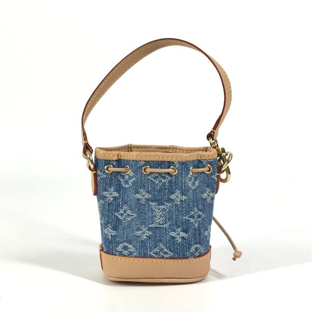 LOUIS VUITTON M01700 モノグラムデニム ミクロノエ バッグチャーム バケツ ばけつ バッグ キーホルダー モノグラムデニムキャンバス ユニセックス ブルー