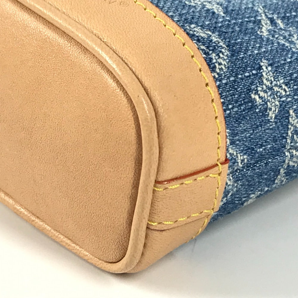 LOUIS VUITTON M01700 Monogram Denim Mikronoe Bag Charm Bucket Bag Keychain Monogram Denim Canvas Unisex Blue