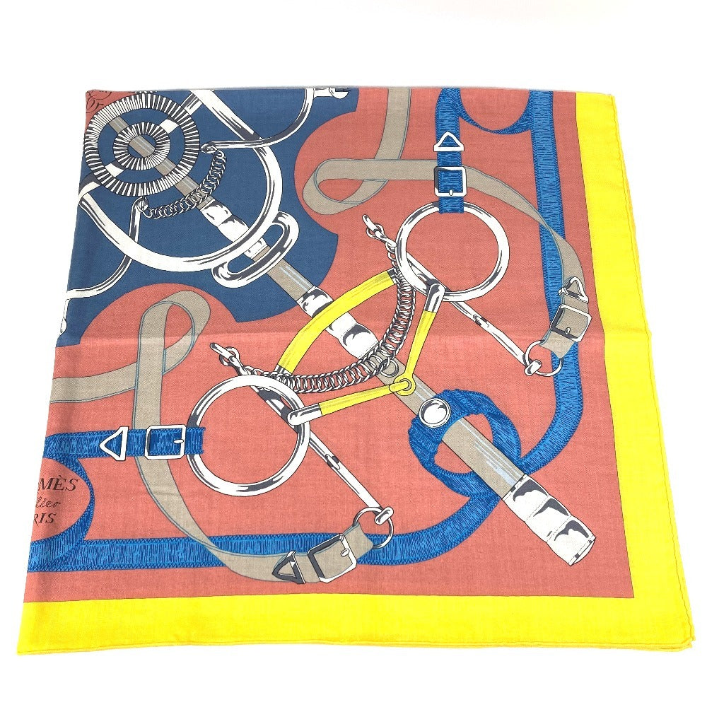 HERMES Pellier ペリエ カレジェアン 140 カレジェアン140 ショール ストール 大判 スカーフ カシミヤ ユニセックス マルチカラー