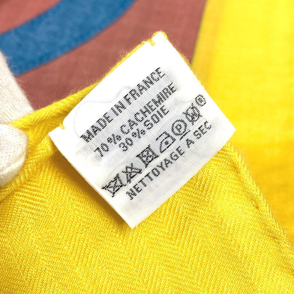 HERMES Pellier ペリエ カレジェアン 140 カレジェアン140 ショール ストール 大判 スカーフ カシミヤ ユニセックス マルチカラー