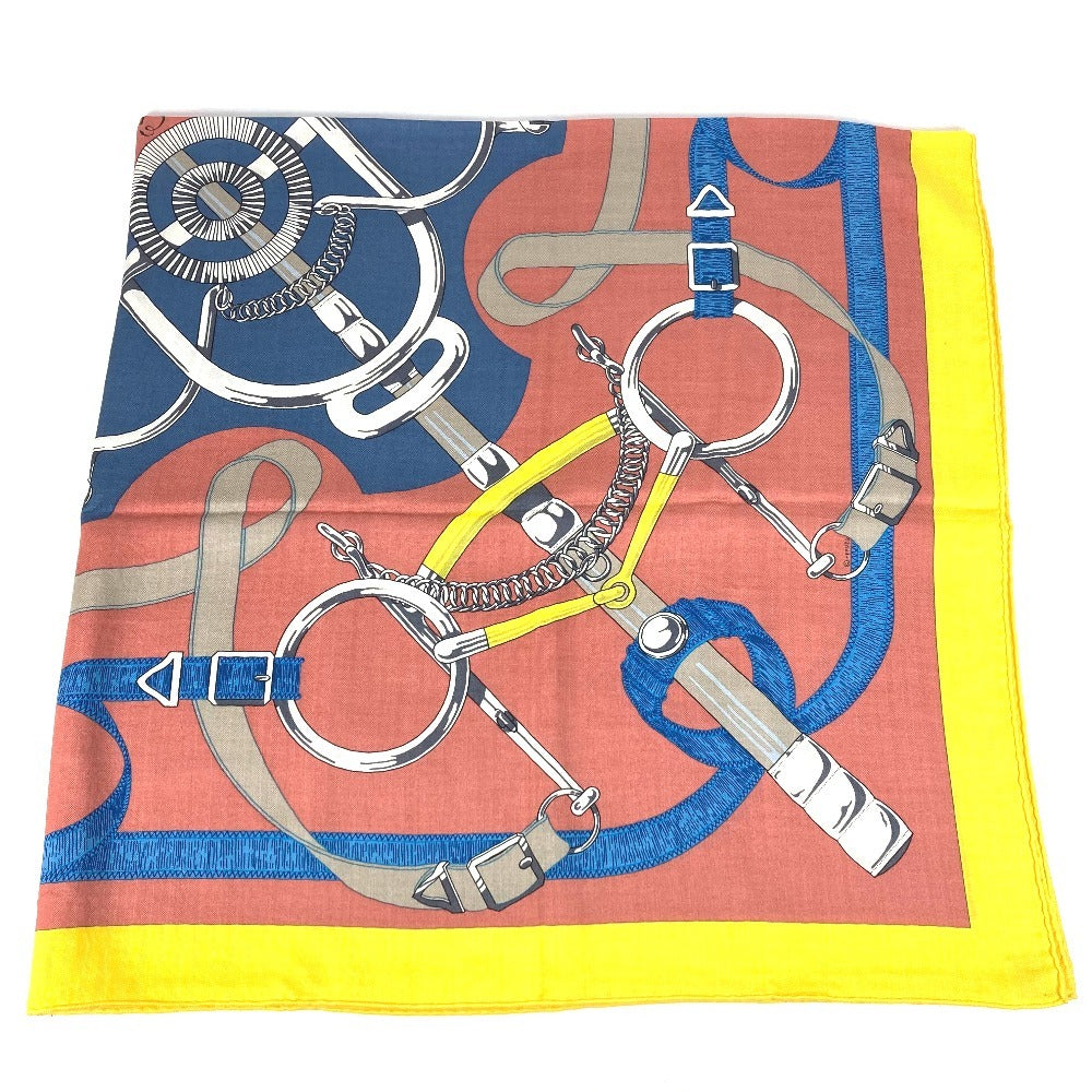 HERMES Pellier ペリエ カレジェアン 140 カレジェアン140 ショール ストール 大判 スカーフ カシミヤ ユニセックス マルチカラー