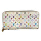 LOUIS VUITTON M60241 Monogram Multicolore Zippy Wallet, Monogram Multicolore Canvas, Women's, White