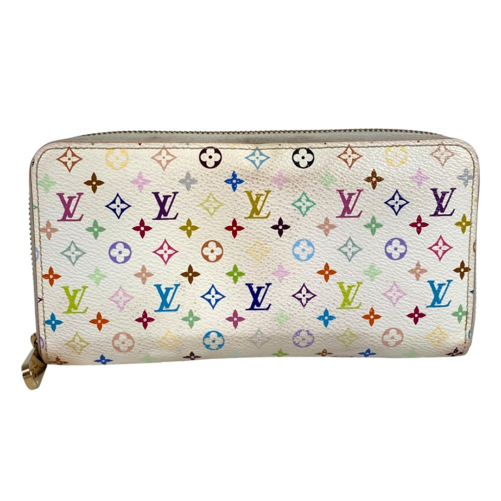 LOUIS VUITTON M60241 Monogram Multicolore Zippy Wallet, Monogram Multicolore Canvas, Women's, White