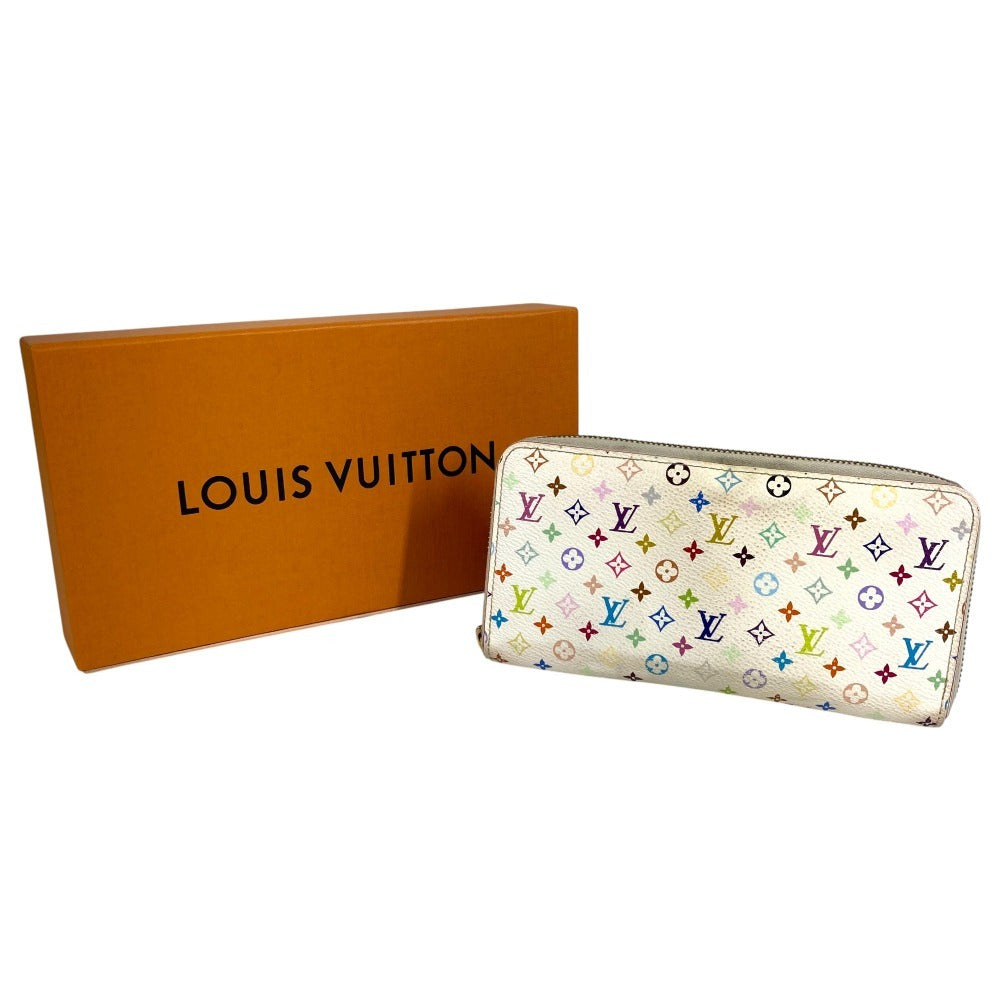 LOUIS VUITTON M60241 Monogram Multicolore Zippy Wallet, Monogram Multicolore Canvas, Women's, White
