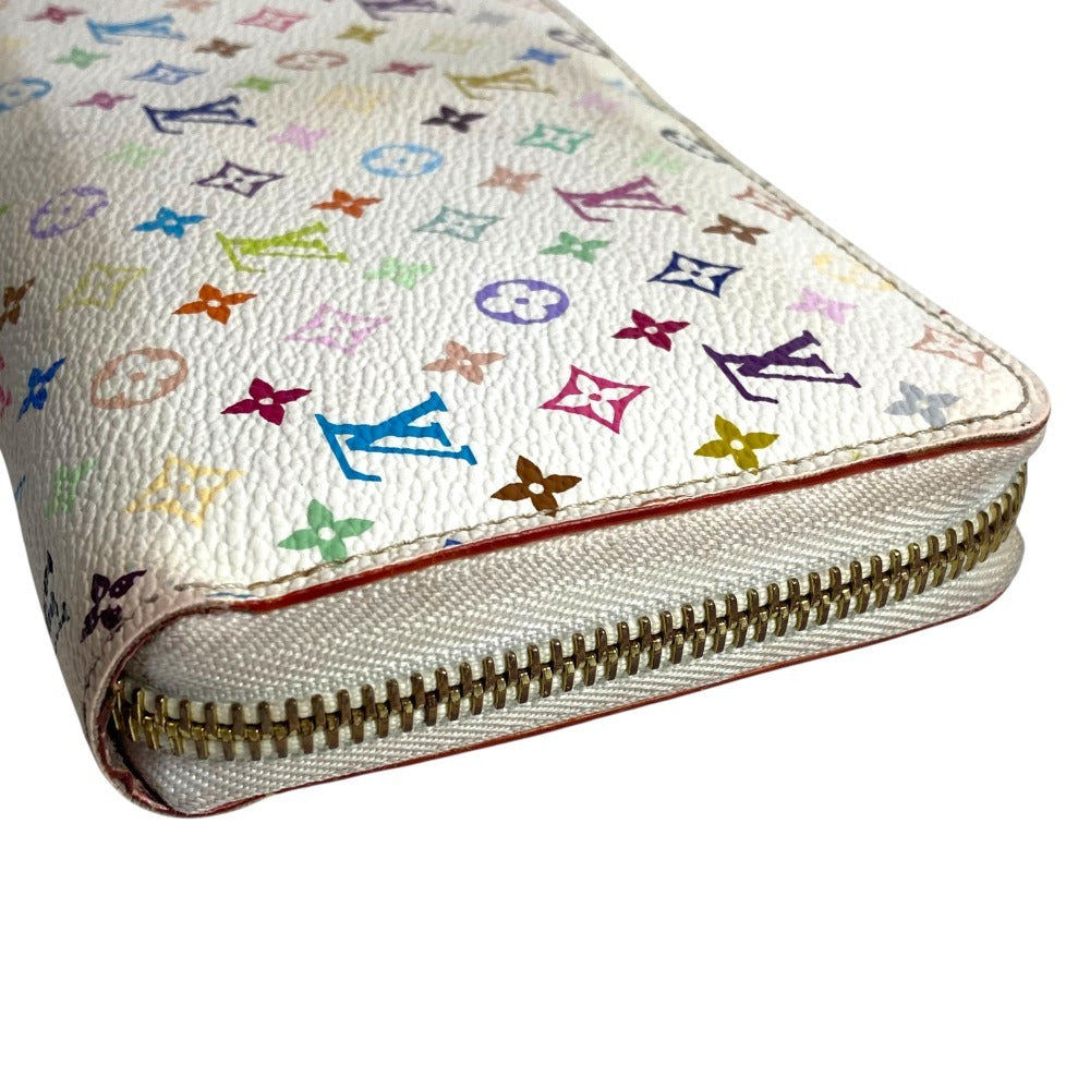 LOUIS VUITTON M60241 Monogram Multicolore Zippy Wallet, Monogram Multicolore Canvas, Women's, White
