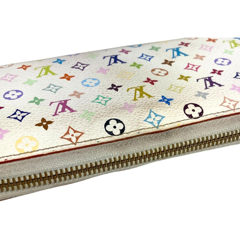 LOUIS VUITTON M60241 Monogram Multicolore Zippy Wallet, Monogram Multicolore Canvas, Women's, White