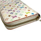LOUIS VUITTON M60241 Monogram Multicolore Zippy Wallet, Monogram Multicolore Canvas, Women's, White