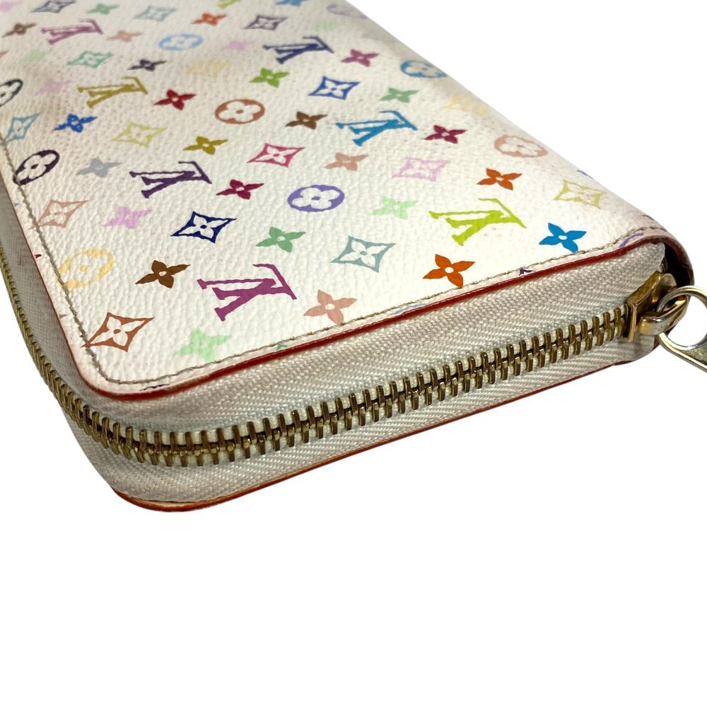 LOUIS VUITTON M60241 Monogram Multicolore Zippy Wallet, Monogram Multicolore Canvas, Women's, White
