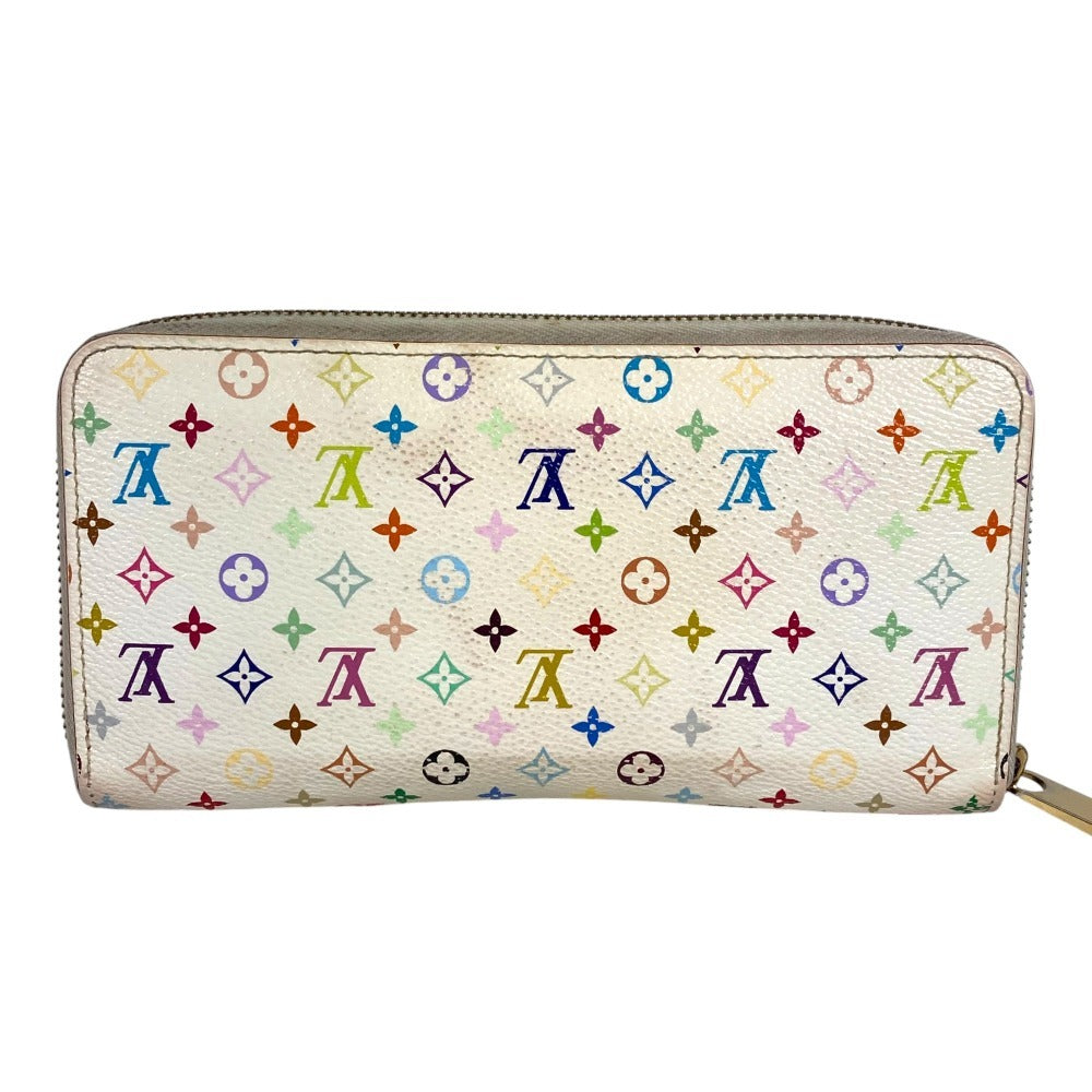 LOUIS VUITTON M60241 Monogram Multicolore Zippy Wallet, Monogram Multicolore Canvas, Women's, White
