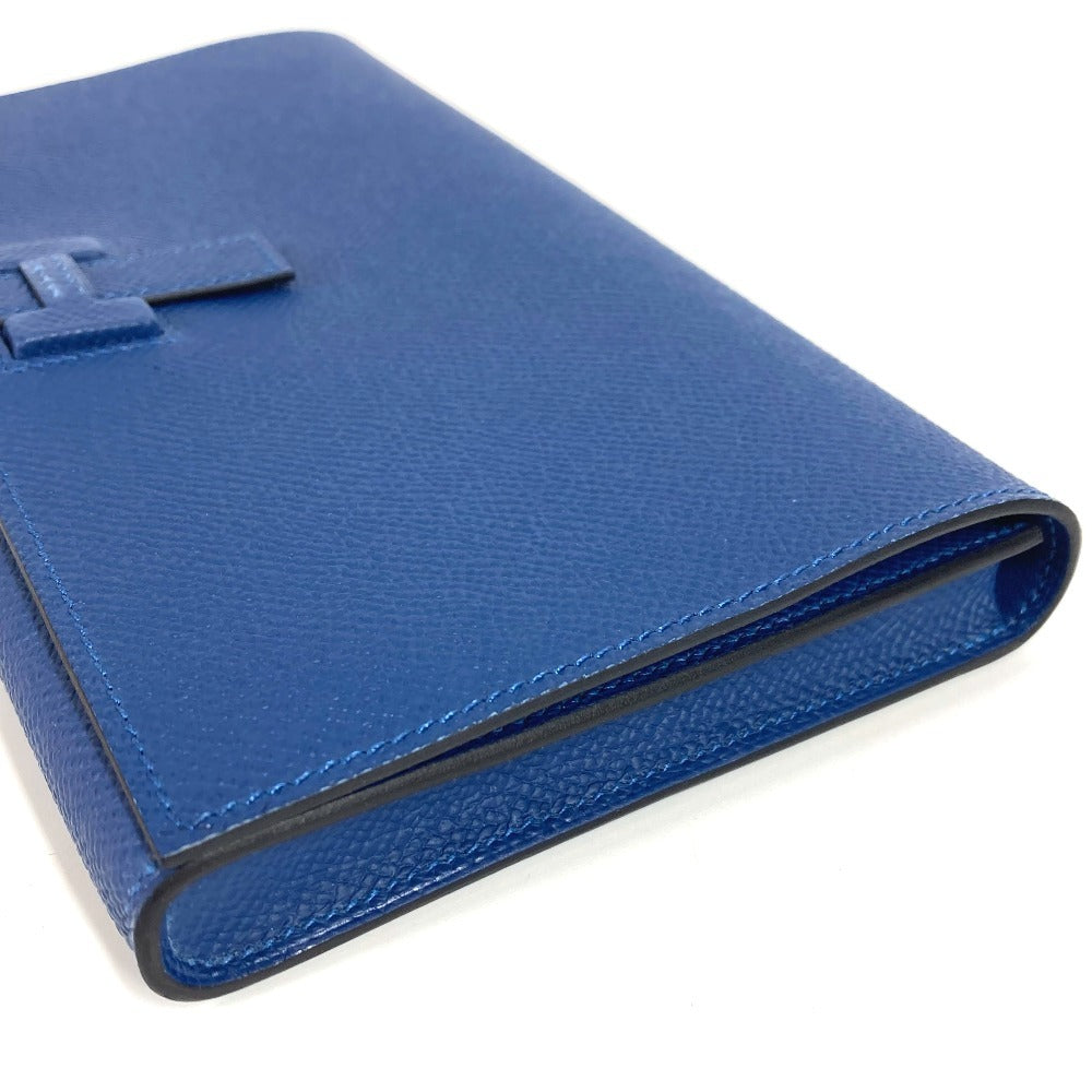 HERMES New H Passant Toutenman H Logo Long Wallet Clutch Bag Bag Long Wallet Epson Unisex Deep Blue