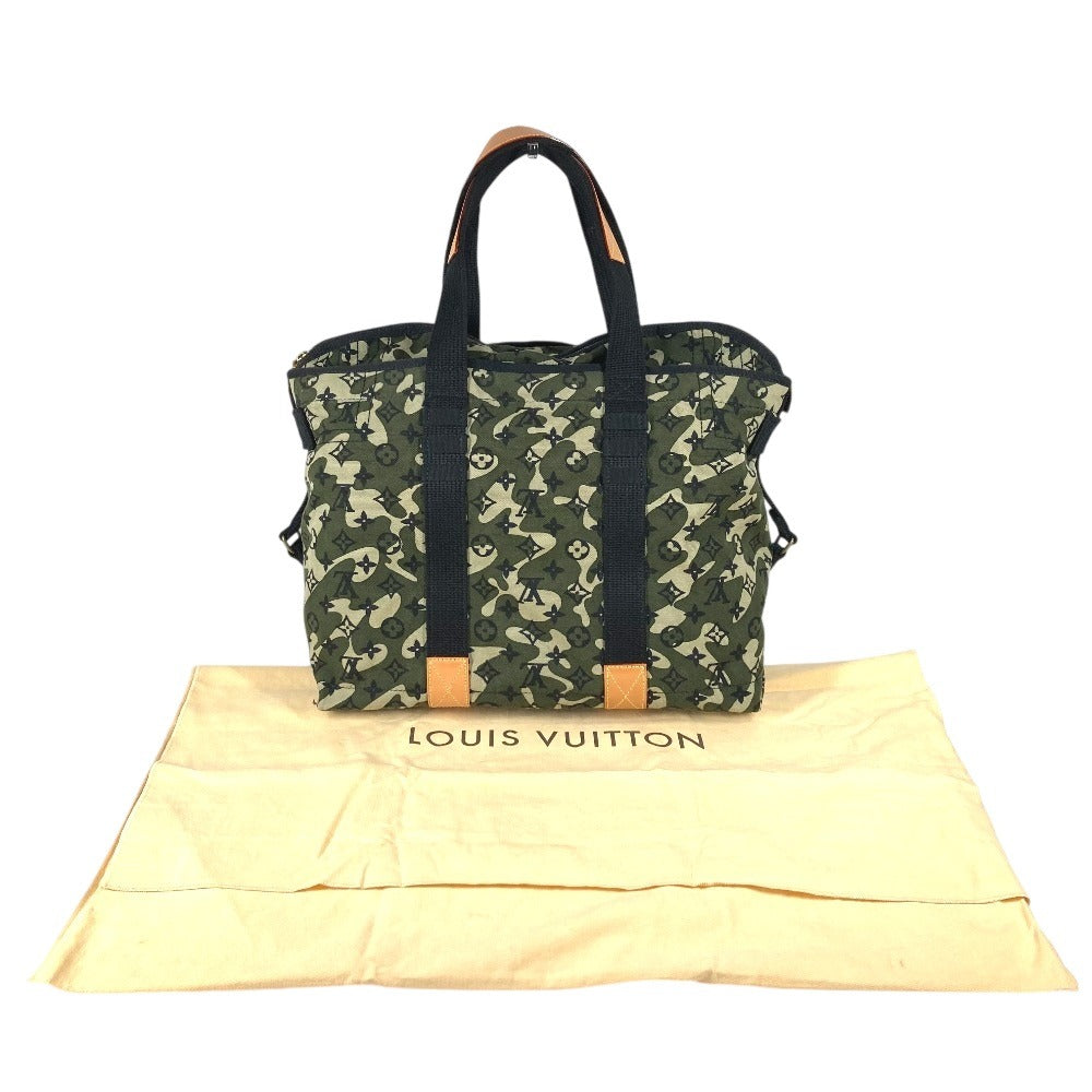 LOUIS VUITTON M95783 モノグラムモフラージュ 迷彩 カモフラ 村上隆 トレイ カバン トートバッグ ボストンバッグ 肩掛け ショルダーバッグ レザー/キャンバス ユニセックス モノグラムフラージュ グリーン
