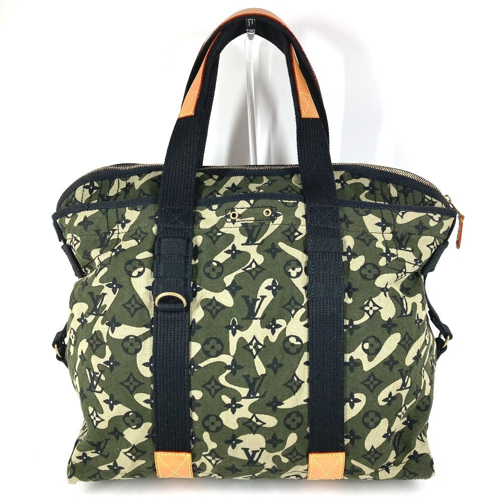 LOUIS VUITTON M95783 モノグラムモフラージュ 迷彩 カモフラ 村上隆 トレイ カバン トートバッグ ボストンバッグ 肩掛け ショルダーバッグ レザー/キャンバス ユニセックス モノグラムフラージュ グリーン