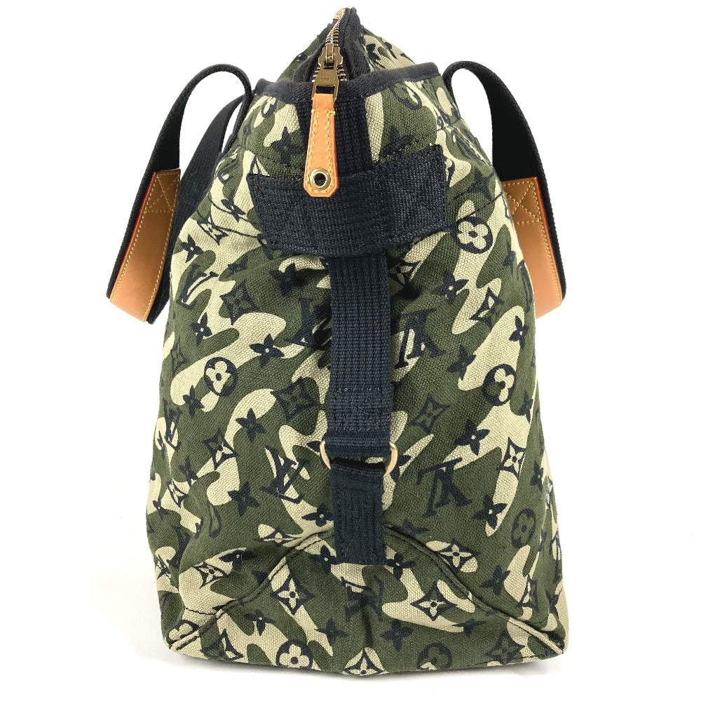 LOUIS VUITTON M95783 モノグラムモフラージュ 迷彩 カモフラ 村上隆 トレイ カバン トートバッグ ボストンバッグ 肩掛け ショルダーバッグ レザー/キャンバス ユニセックス モノグラムフラージュ グリーン