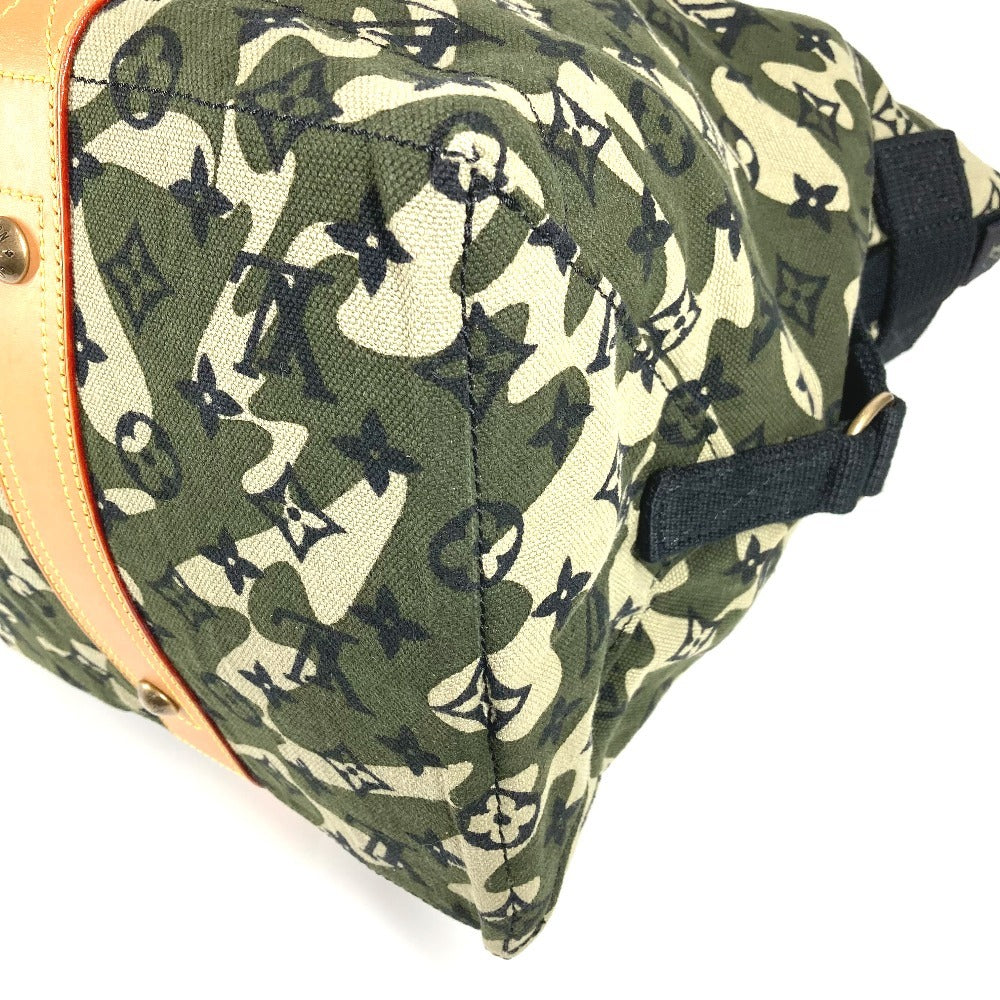LOUIS VUITTON M95783 モノグラムモフラージュ 迷彩 カモフラ 村上隆 トレイ カバン トートバッグ ボストンバッグ 肩掛け ショルダーバッグ レザー/キャンバス ユニセックス モノグラムフラージュ グリーン