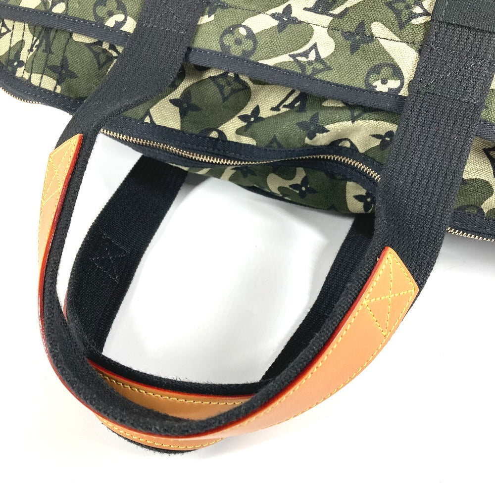 LOUIS VUITTON M95783 モノグラムモフラージュ 迷彩 カモフラ 村上隆 トレイ カバン トートバッグ ボストンバッグ 肩掛け ショルダーバッグ レザー/キャンバス ユニセックス モノグラムフラージュ グリーン