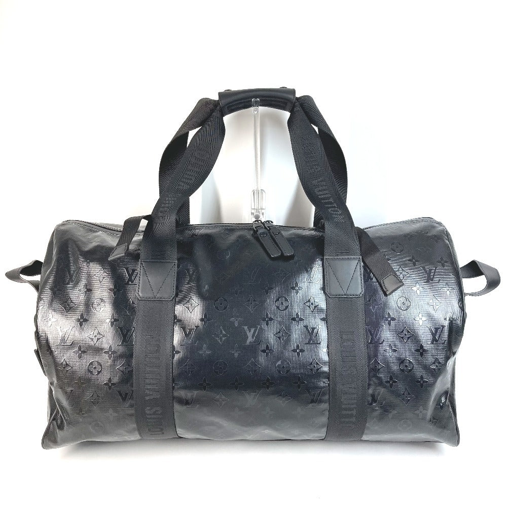 LOUIS VUITTON M23786 LV SKI Monogram Storm Keepall 55 Travel Bag, 2-Way Shoulder Bag, Boston Bag, Unisex, Leather, Black